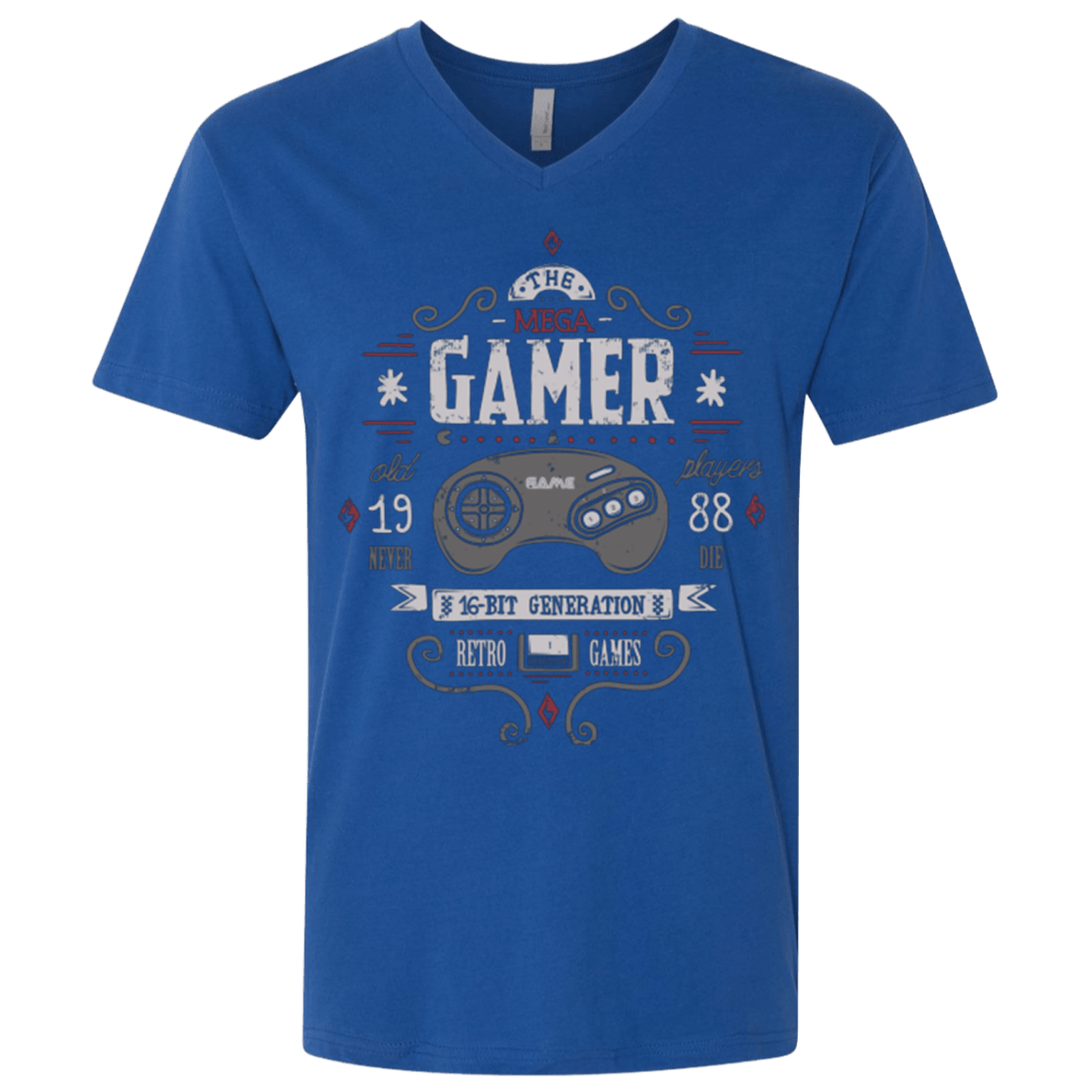 T-Shirts Royal / X-Small Mega Gamer Men's Premium V-Neck