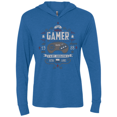 T-Shirts Vintage Royal / X-Small Mega Gamer Triblend Long Sleeve Hoodie Tee
