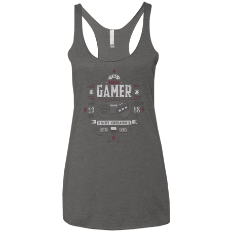 T-Shirts Premium Heather / X-Small Mega Gamer Women's Triblend Racerback Tank