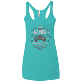 T-Shirts Tahiti Blue / X-Small Mega Gamer Women's Triblend Racerback Tank