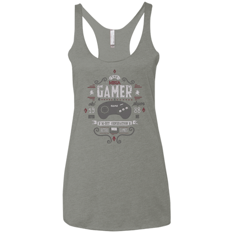 T-Shirts Venetian Grey / X-Small Mega Gamer Women's Triblend Racerback Tank