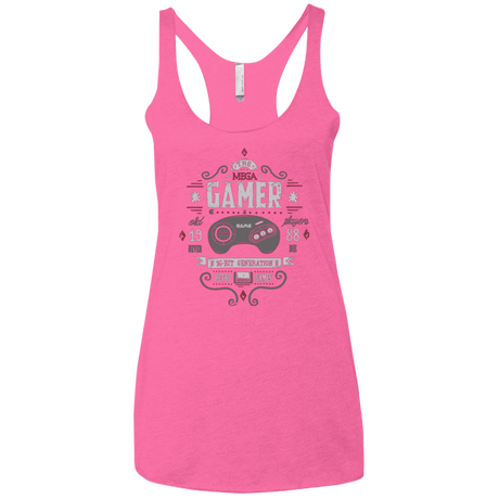T-Shirts Vintage Pink / X-Small Mega Gamer Women's Triblend Racerback Tank