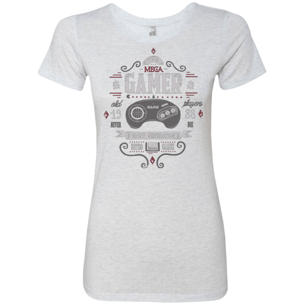 T-Shirts Heather White / Small Mega Gamer Women's Triblend T-Shirt