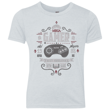 T-Shirts Heather White / YXS Mega Gamer Youth Triblend T-Shirt