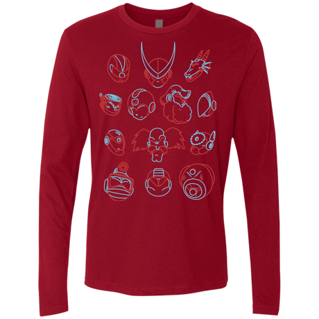 T-Shirts Cardinal / S MEGA HEADS 2 Men's Premium Long Sleeve