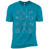T-Shirts Turquoise / X-Small MEGA HEADS 2 Men's Premium T-Shirt