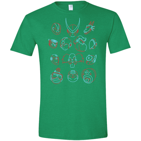 T-Shirts Heather Irish Green / S MEGA HEADS 2 Men's Semi-Fitted Softstyle