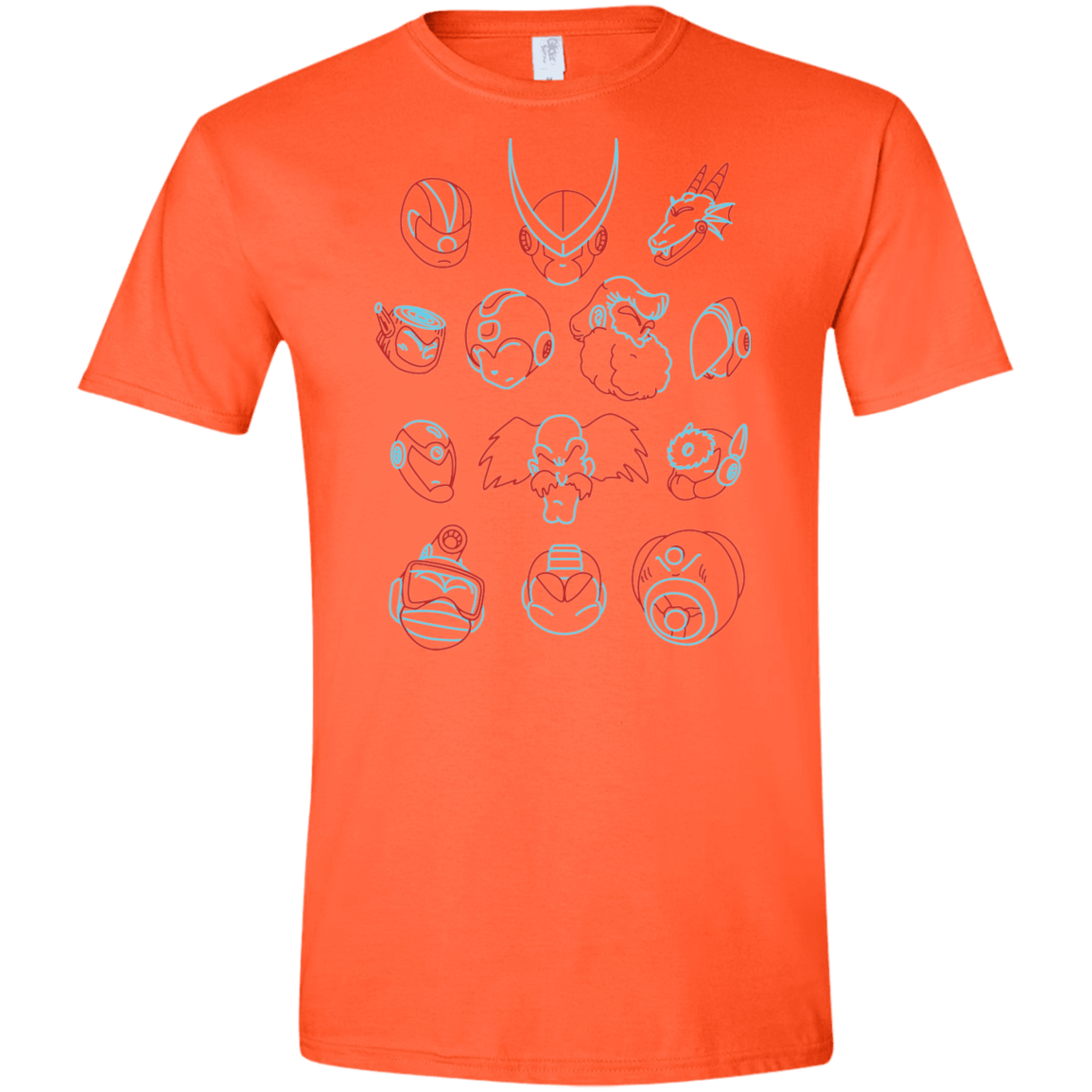 T-Shirts Orange / S MEGA HEADS 2 Men's Semi-Fitted Softstyle