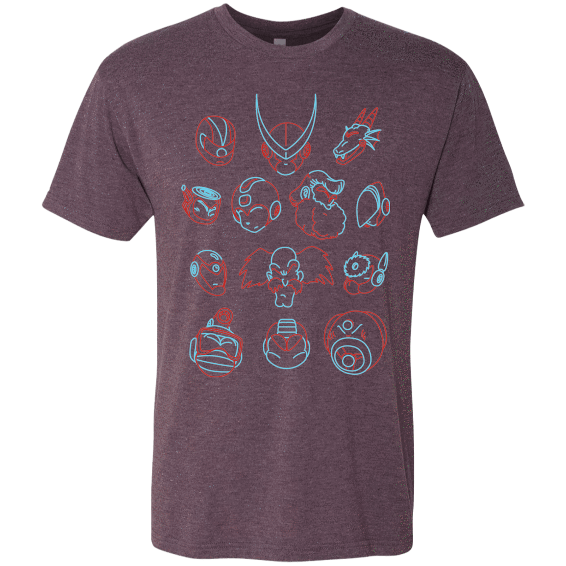 T-Shirts Vintage Purple / S MEGA HEADS 2 Men's Triblend T-Shirt