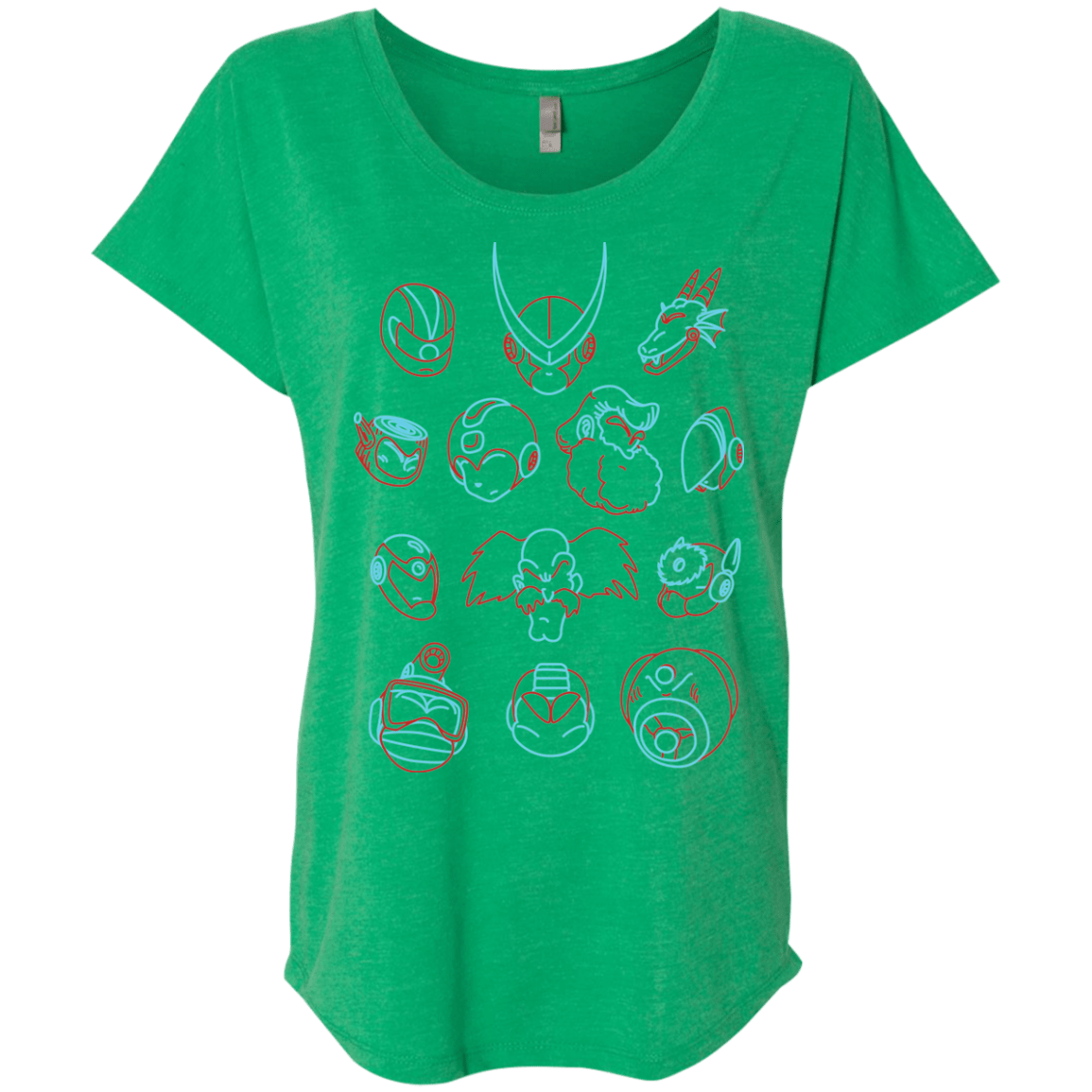 T-Shirts Envy / X-Small MEGA HEADS 2 Triblend Dolman Sleeve