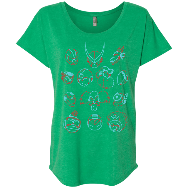 T-Shirts Envy / X-Small MEGA HEADS 2 Triblend Dolman Sleeve