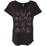 T-Shirts Vintage Black / X-Small MEGA HEADS 2 Triblend Dolman Sleeve