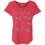 T-Shirts Vintage Red / X-Small MEGA HEADS 2 Triblend Dolman Sleeve