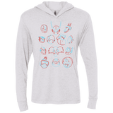 T-Shirts Heather White / X-Small MEGA HEADS 2 Triblend Long Sleeve Hoodie Tee