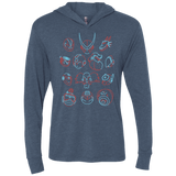 T-Shirts Indigo / X-Small MEGA HEADS 2 Triblend Long Sleeve Hoodie Tee