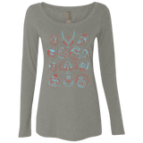 T-Shirts Venetian Grey / S MEGA HEADS 2 Women's Triblend Long Sleeve Shirt