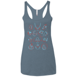 T-Shirts Indigo / X-Small MEGA HEADS 2 Women's Triblend Racerback Tank
