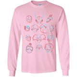 T-Shirts Light Pink / YS MEGA HEADS 2 Youth Long Sleeve T-Shirt