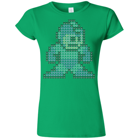 T-Shirts Irish Green / S Mega Pixel Junior Slimmer-Fit T-Shirt