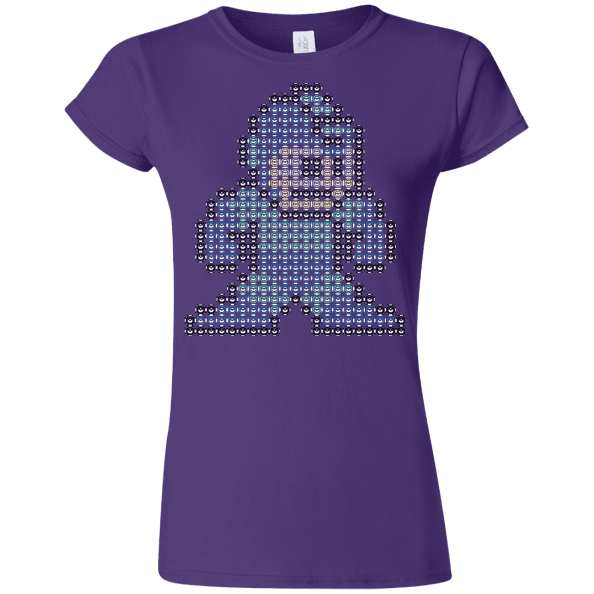 T-Shirts Purple / S Mega Pixel Junior Slimmer-Fit T-Shirt