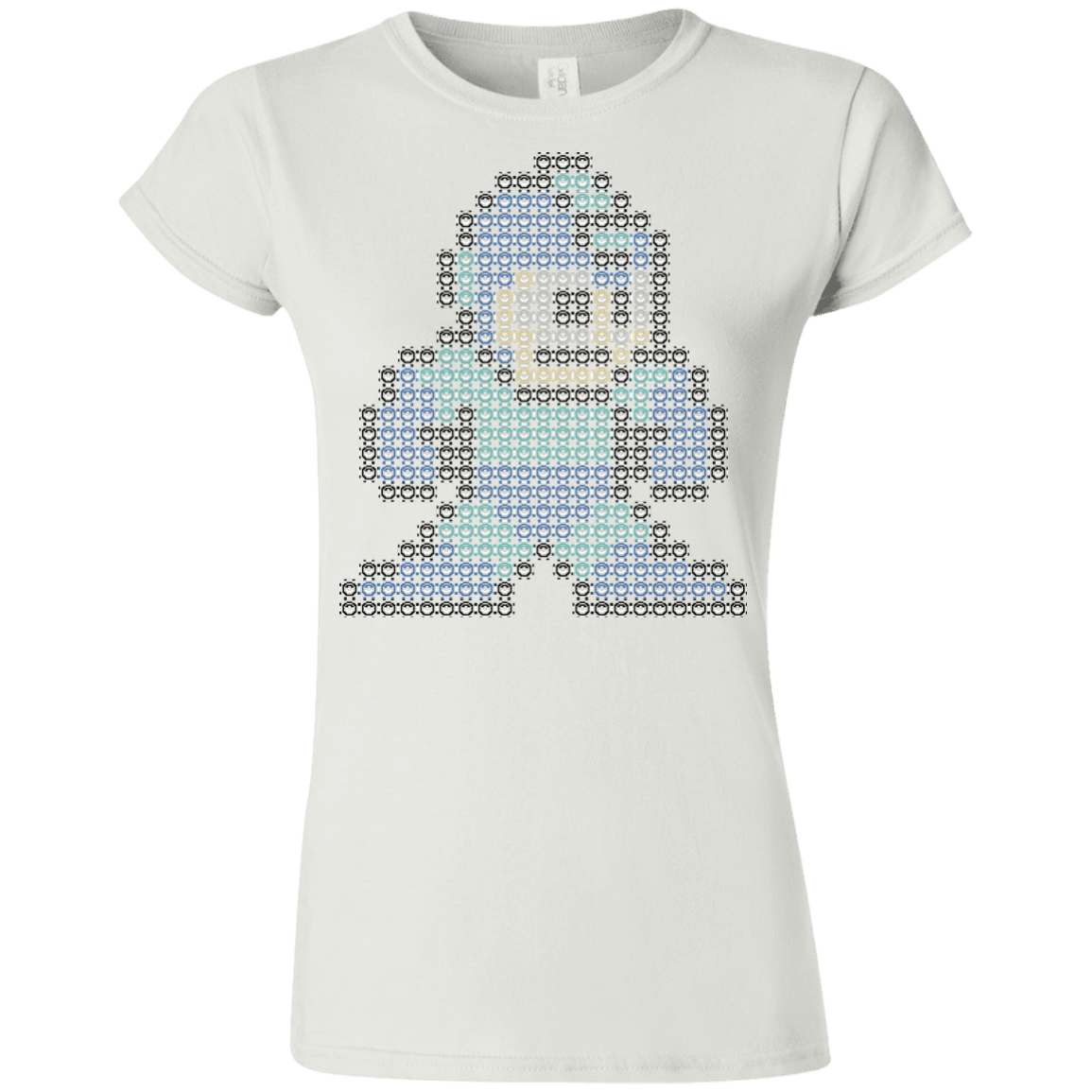 T-Shirts White / S Mega Pixel Junior Slimmer-Fit T-Shirt