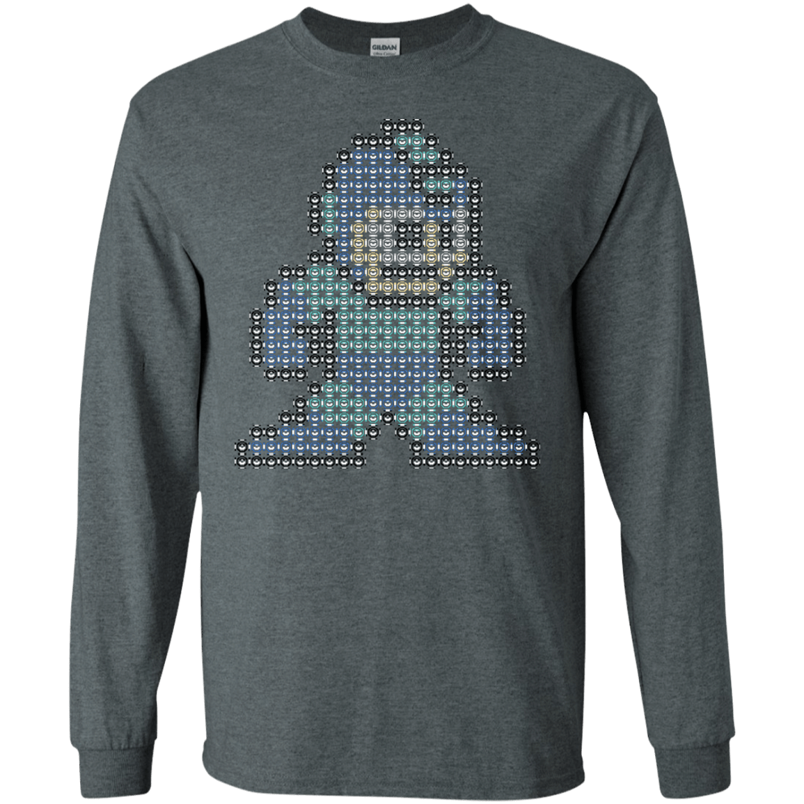 T-Shirts Dark Heather / S Mega Pixel Men's Long Sleeve T-Shirt