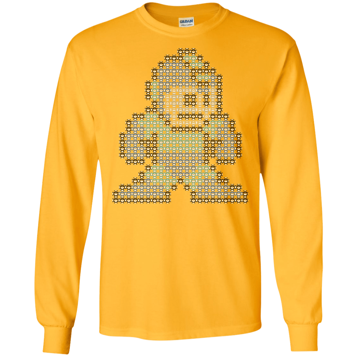 T-Shirts Gold / S Mega Pixel Men's Long Sleeve T-Shirt