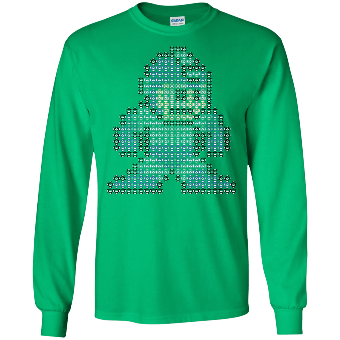 T-Shirts Irish Green / S Mega Pixel Men's Long Sleeve T-Shirt