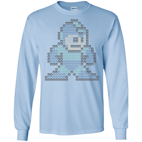 T-Shirts Light Blue / S Mega Pixel Men's Long Sleeve T-Shirt