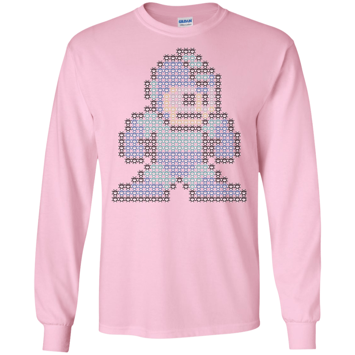 T-Shirts Light Pink / S Mega Pixel Men's Long Sleeve T-Shirt