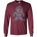 T-Shirts Maroon / S Mega Pixel Men's Long Sleeve T-Shirt