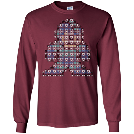 T-Shirts Maroon / S Mega Pixel Men's Long Sleeve T-Shirt