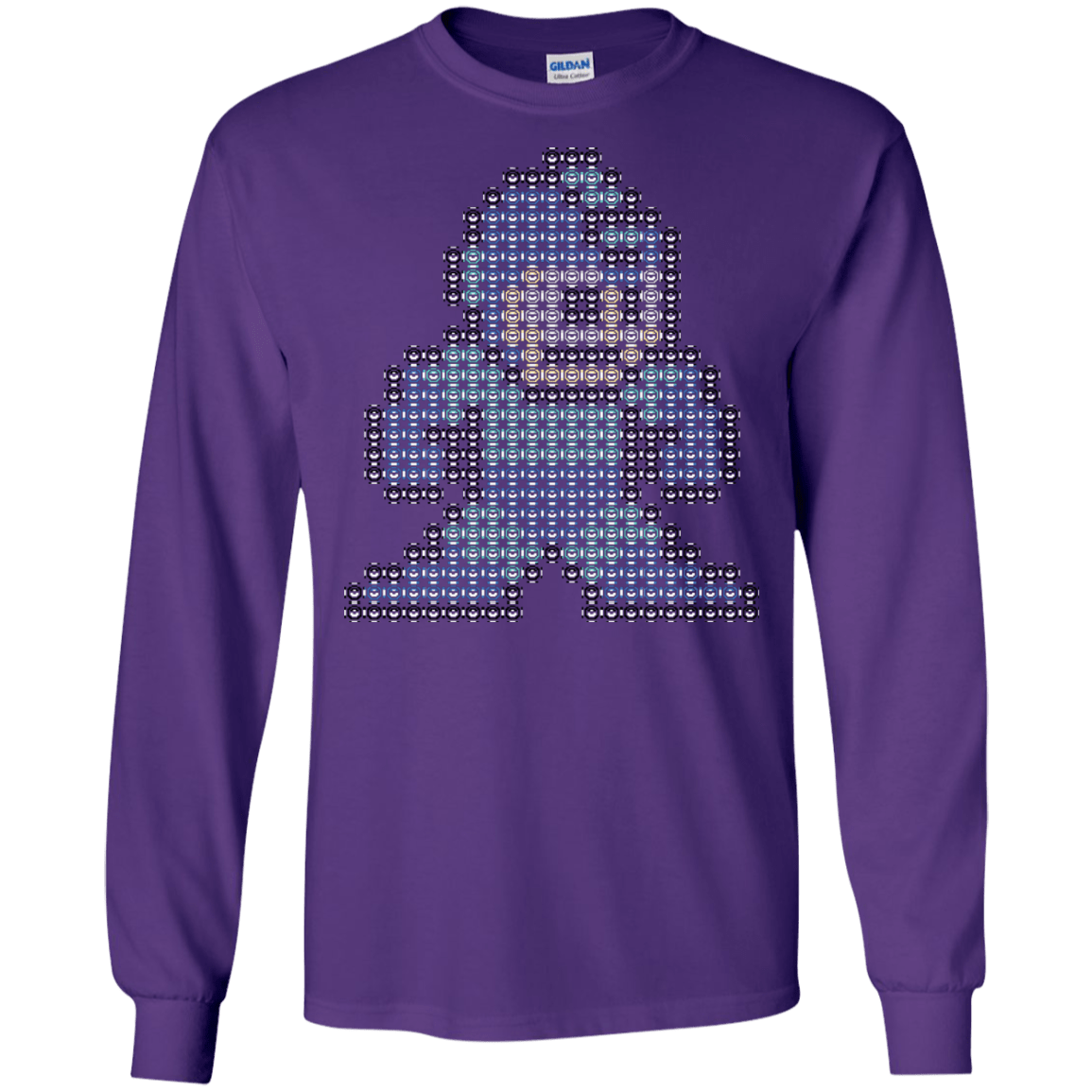 T-Shirts Purple / S Mega Pixel Men's Long Sleeve T-Shirt