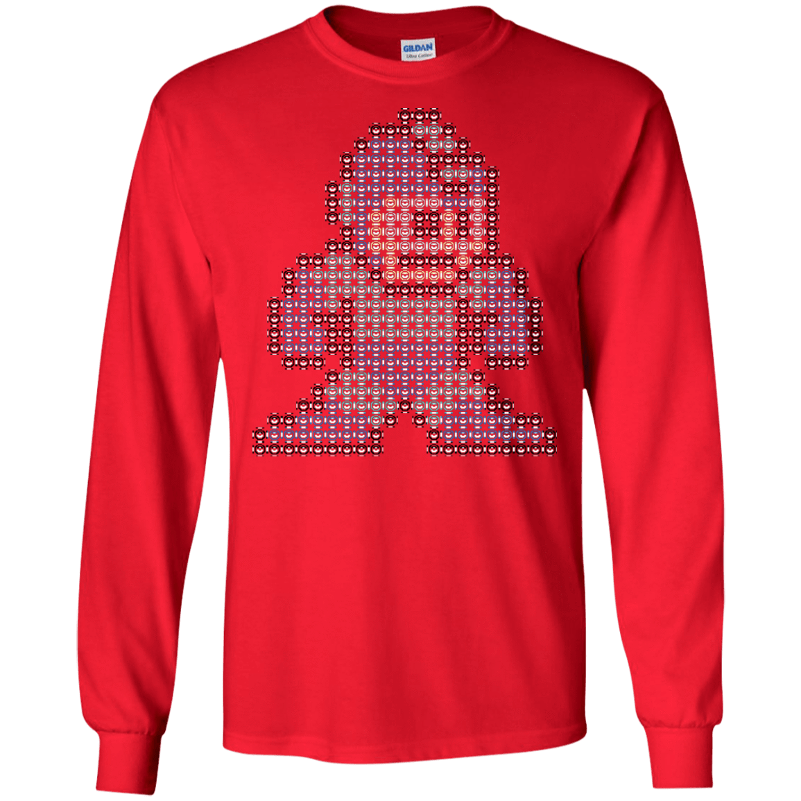 T-Shirts Red / S Mega Pixel Men's Long Sleeve T-Shirt