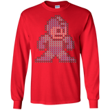 T-Shirts Red / S Mega Pixel Men's Long Sleeve T-Shirt