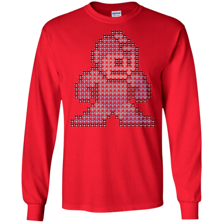 T-Shirts Red / S Mega Pixel Men's Long Sleeve T-Shirt