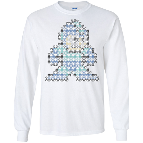 T-Shirts White / S Mega Pixel Men's Long Sleeve T-Shirt