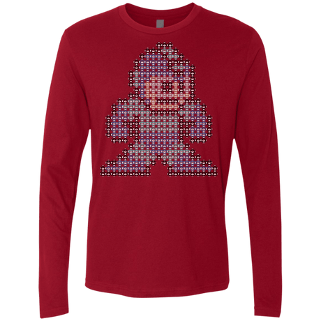 T-Shirts Cardinal / S Mega Pixel Men's Premium Long Sleeve
