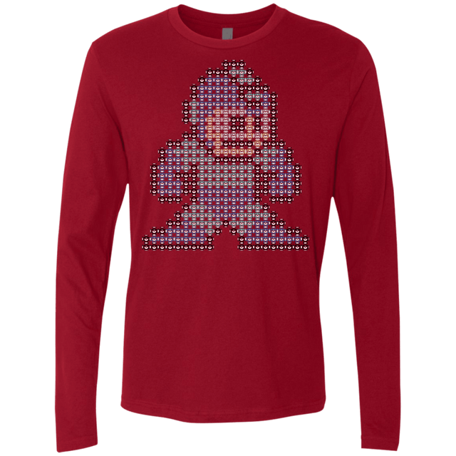 T-Shirts Cardinal / S Mega Pixel Men's Premium Long Sleeve