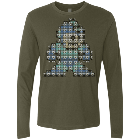 T-Shirts Military Green / S Mega Pixel Men's Premium Long Sleeve
