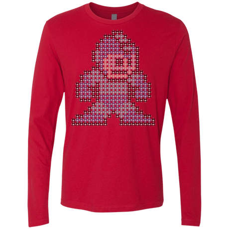 T-Shirts Red / S Mega Pixel Men's Premium Long Sleeve