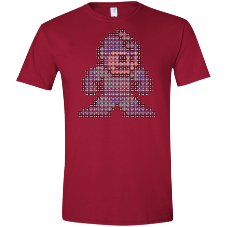 T-Shirts Cardinal Red / S Mega Pixel Men's Semi-Fitted Softstyle