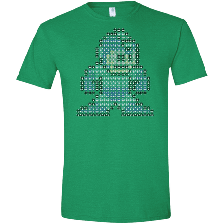 T-Shirts Heather Irish Green / S Mega Pixel Men's Semi-Fitted Softstyle