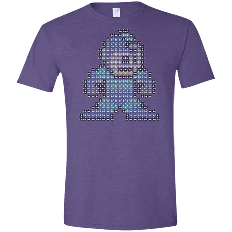 T-Shirts Heather Purple / S Mega Pixel Men's Semi-Fitted Softstyle