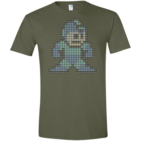 T-Shirts Military Green / S Mega Pixel Men's Semi-Fitted Softstyle