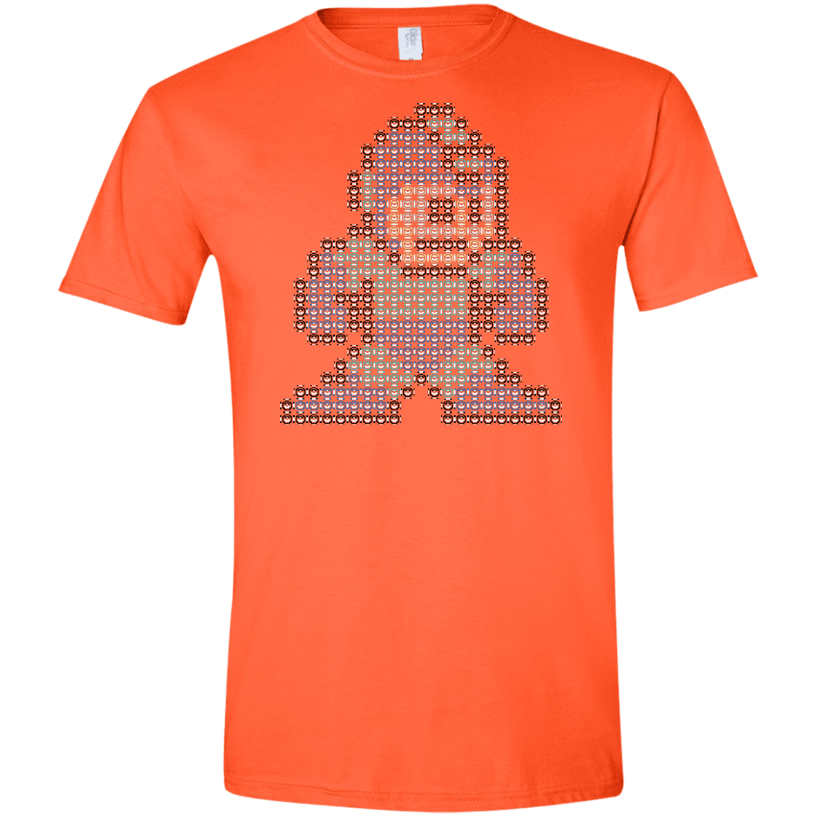 T-Shirts Orange / S Mega Pixel Men's Semi-Fitted Softstyle