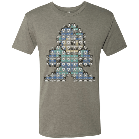 T-Shirts Venetian Grey / S Mega Pixel Men's Triblend T-Shirt