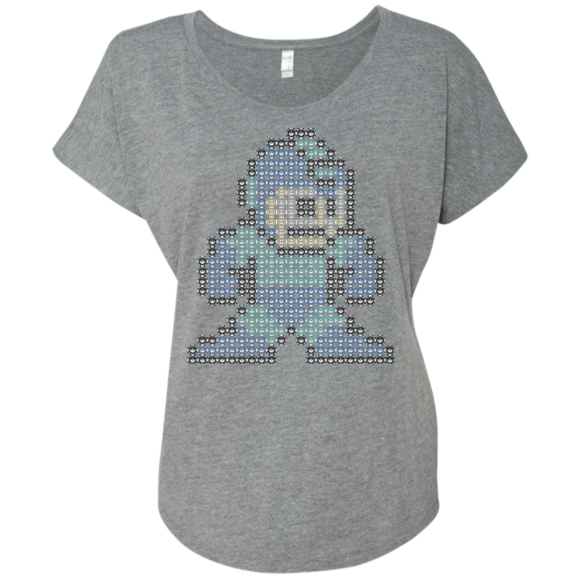 T-Shirts Premium Heather / X-Small Mega Pixel Triblend Dolman Sleeve