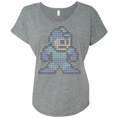 T-Shirts Premium Heather / X-Small Mega Pixel Triblend Dolman Sleeve