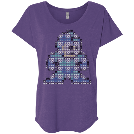 T-Shirts Purple Rush / X-Small Mega Pixel Triblend Dolman Sleeve
